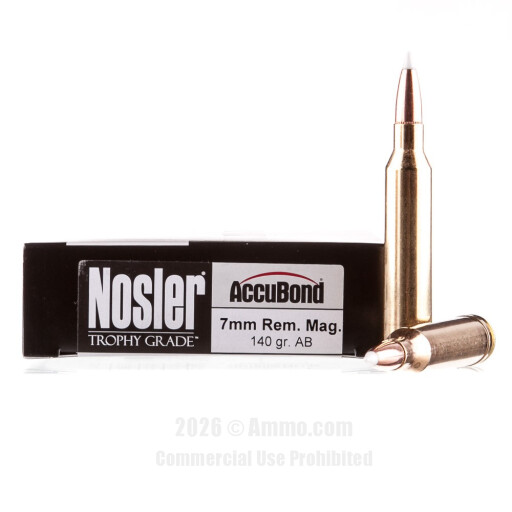 Nosler Ammunition 7mm Rem Magnum  Ammo - 20 Rounds of 140 Grain...