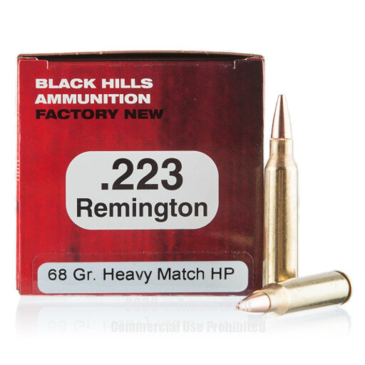 Black Hills Ammunition 223 Ammo - 50 Rounds of 68 Grain Heavy...