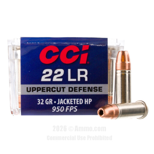 CCI Uppercut 22 LR Ammo - 50 Rounds of 32 Grain JHP Ammunition