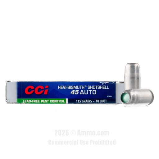 CCI Pest Control Shotshell 45 ACP Ammo - 10 Rounds of 115 Grain #8...