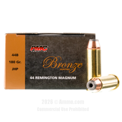 PMC Bronze 44 Magnum Ammo - 500 Rounds of 180 Grain JHP Ammunition