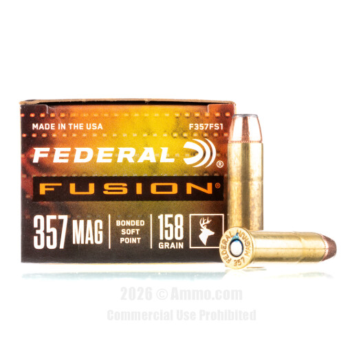 Federal 357 Magnum Ammo - 20 Rounds of 158 Grain SP Ammunition