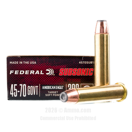 45-70 Ammo - Federal American Eagle Subsonic Govt Ammo Federal American Eagle Subsonic Govt Ammo