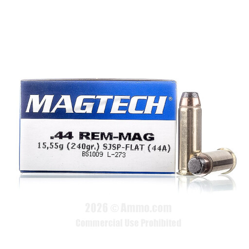Magtech 44 Magnum Ammo - 1000 Rounds of 240 Grain SJSP Ammunition