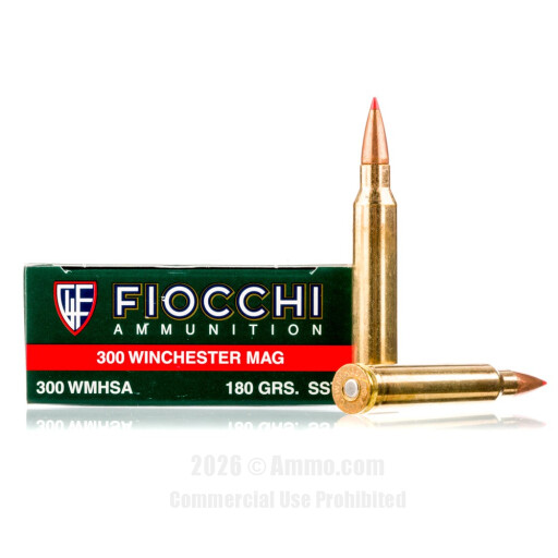 Fiocchi 300 Win Mag Ammo - 20 Rounds of 180 Grain SST Ammunition