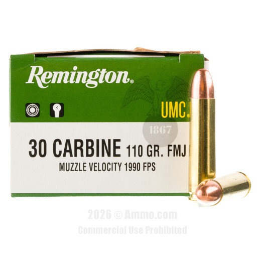30 Carbine Ammo - Bulk Remington Ammo FMJ Bulk Remington FMJ Ammo
