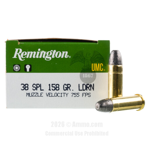 Remington 38 Special Ammo - 50 Rounds of 158 Grain LRN Ammunition