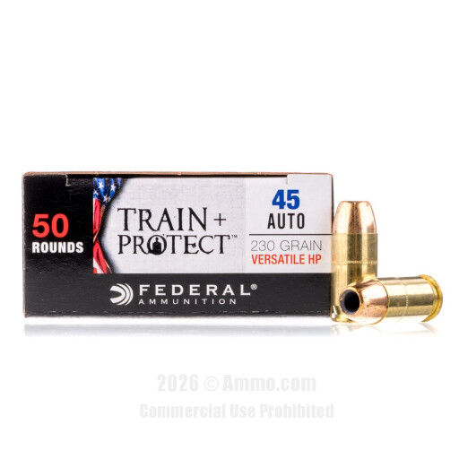 45 ACP/Auto Ammo - Bulk Federal Train Rotect Ammo JHP +P Bulk Federal Train Rotect JHP +P Ammo