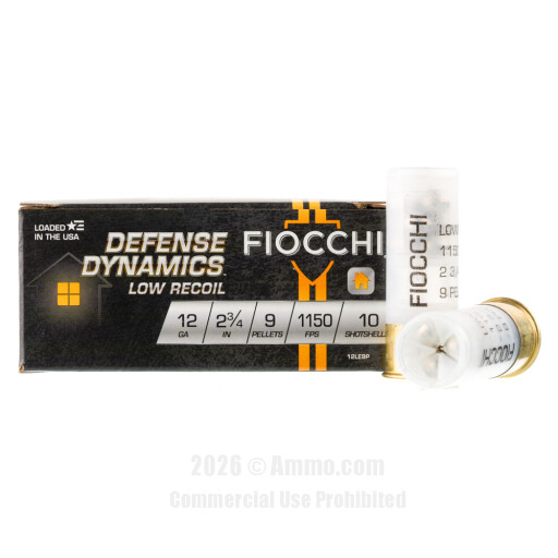 Fiocchi Low Recoil 12 Gauge Ammo - 250 Rounds of 9 Pellets #1...
