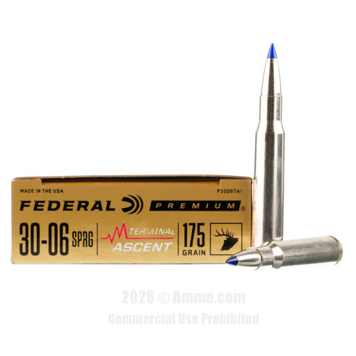 Federal 30-06 Ammo - 20 Rounds of 175 Grain Terminal Ascent Ammunition