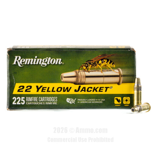 Remington 22 Yellow Jacket 22 LR Ammo - 225 Rounds of 33 Grain...