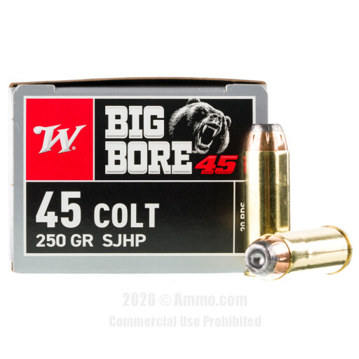 Winchester Big Bore 45 Long Colt Ammo - 20 Rounds of 250 Grain...