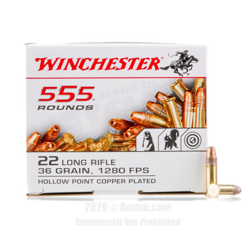 Winchester 22 LR Ammo - 5550 Rounds of 36 Grain CPHP Ammunition