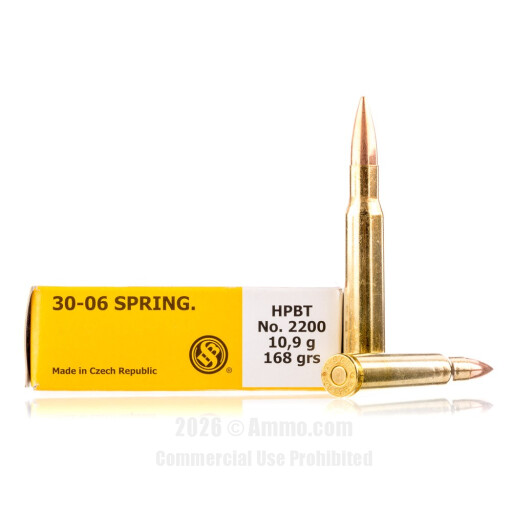 30-06 Ammo - Sellier And Bellot Ammo HPBT Sellier And Bellot HPBT Ammo