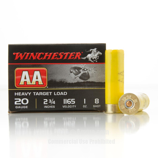 Winchester 20 Gauge  Ammo - 250 Rounds of  #8 Shot Ammunition