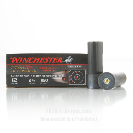Winchester Defender 12 Gauge Ammo - 10 Rounds of 1 oz. Rifled Slug...