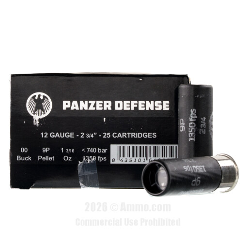 Panzer Defense Lequian Special HV 12 Gauge Ammo - 250 Rounds of 00...