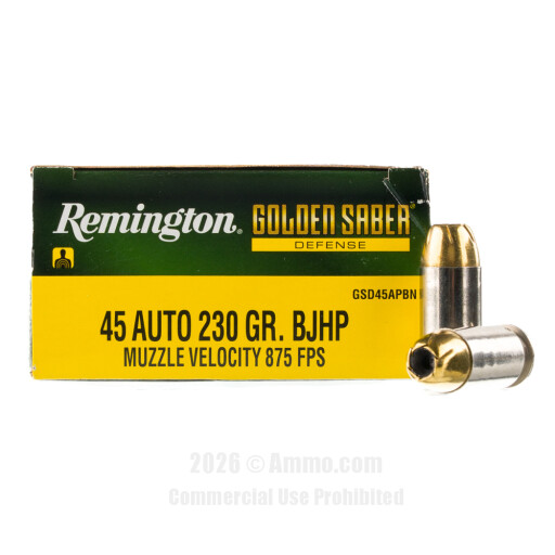 Remington Golden Saber Defense 45 ACP Ammo - 20 Rounds of 230...