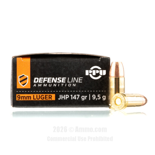 Prvi Partizan 9mm Ammo - 50 Rounds of 147 Grain JHP Ammunition