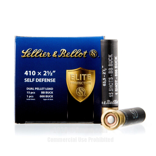 Sellier and Bellot 410 Ammo - 25 Rounds of  000 Buck Ammunition