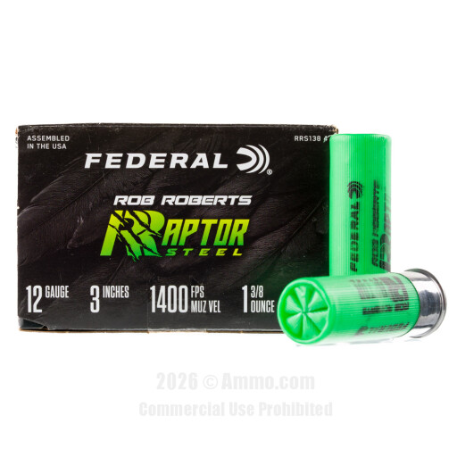 Federal Rob Roberts Raptor Steel 12 Gauge Ammo - 25 Rounds of...