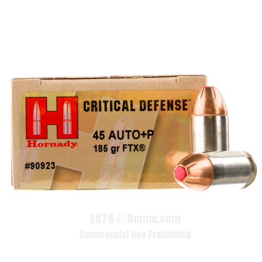 Hornady Critical Defense 45 ACP +P Ammo - 20 Rounds of 185 Grain...