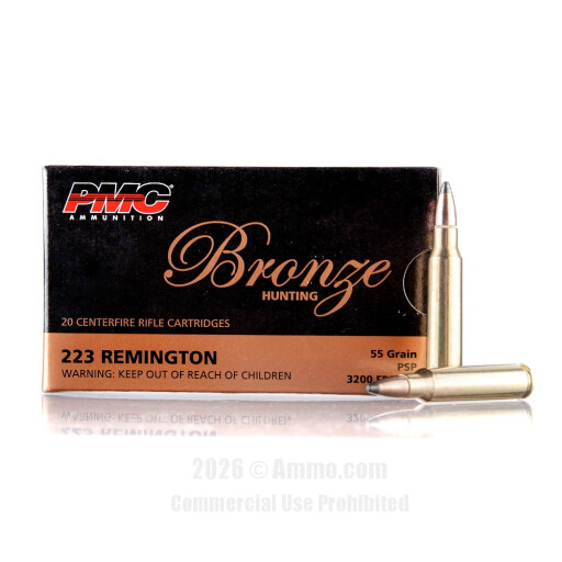 PMC 223 Ammo - 200 Rounds of 55 Grain PSP Ammunition