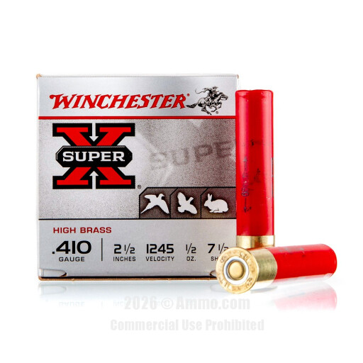 Winchester Super-X 410 Bore Ammo - 25 Rounds of 1/2 oz. #7-1/2...