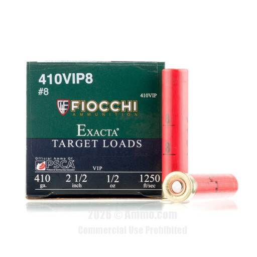 Fiocchi Exacta Target 410 Bore Ammo - 250 Rounds of 1/2 oz. #8...