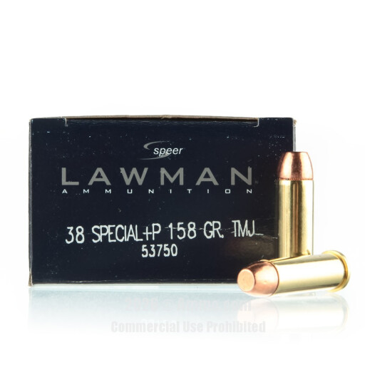 Speer Lawman 38 Special +P Ammo - 1000 Rounds of 158 Grain TMJ...