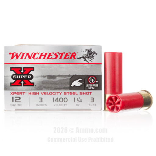 Winchester Super-X 12 Gauge Ammo - 25 Rounds of 3" 1-1/4 oz. #3...