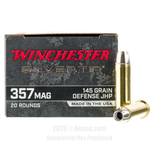 Winchester Silvertip 357 Magnum Ammo - 20 Rounds of 145 Grain JHP...
