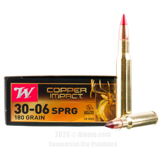 30-06 Ammo - Winchester Copper Impact Ammo Winchester Copper Impact Ammo