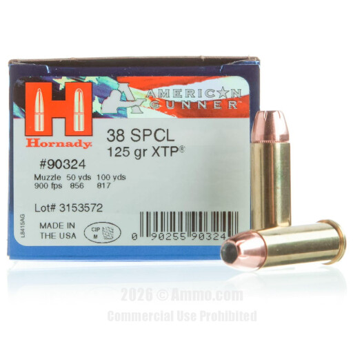 Hornady American Gunner 38 Special Ammo - 250 Rounds of 125 Grain...
