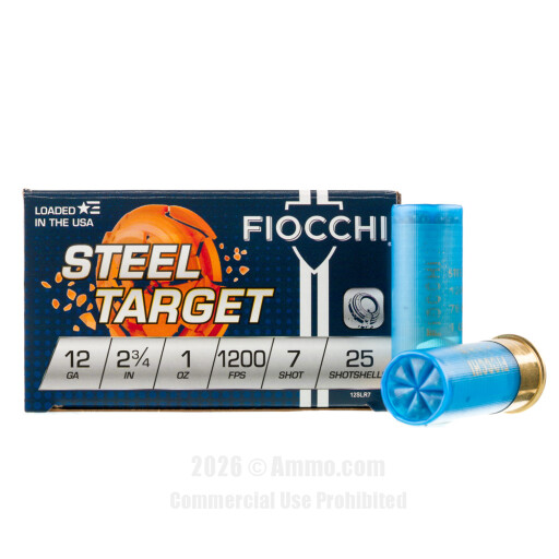 Fiocchi 12 ga Ammo - 250 Rounds of 1 oz. #7 Shot (Steel) Ammunition