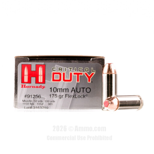 Hornady Critical Duty 10mm Ammo - 20 Rounds of 175 Grain FTX...