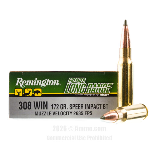 308 Win Ammo - Remington Premier Long Range Ammo Remington Premier Long Range Ammo