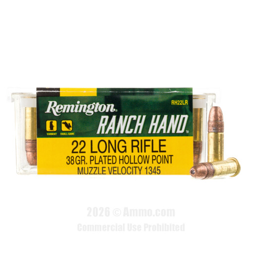 Remington Ranch Hand 22 LR Ammo - 100 Rounds of 38 Grain CPHP...