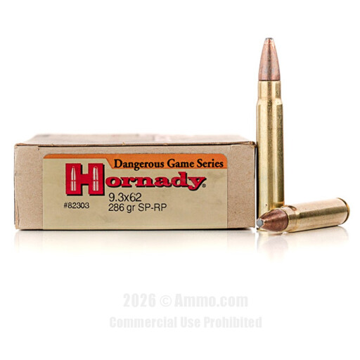 9.3x62mm Ammo - Hornady Dangerous Game Series Ammo Hornady Dangerous Game Series Ammo