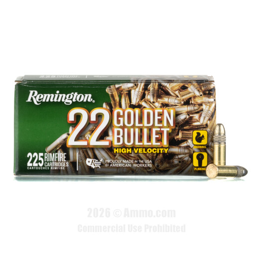 Remington 22 Golden Bullet 22 LR Ammo - 2250 Rounds of 36 Grain...