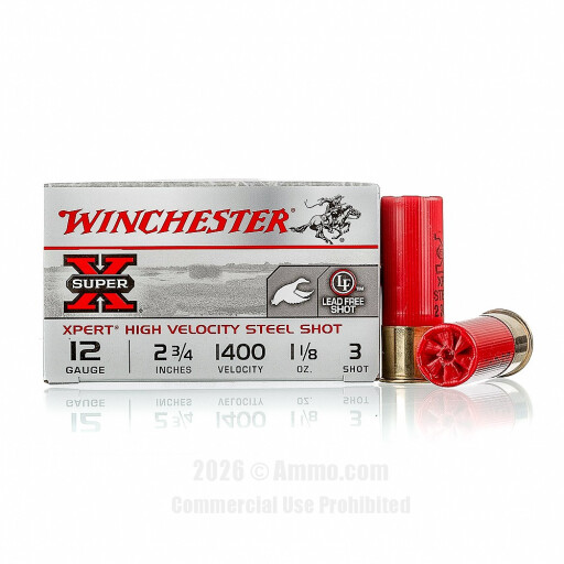 Winchester Super-X XPERT 12 Gauge  Ammo - 25 Rounds of  #3 Steel...