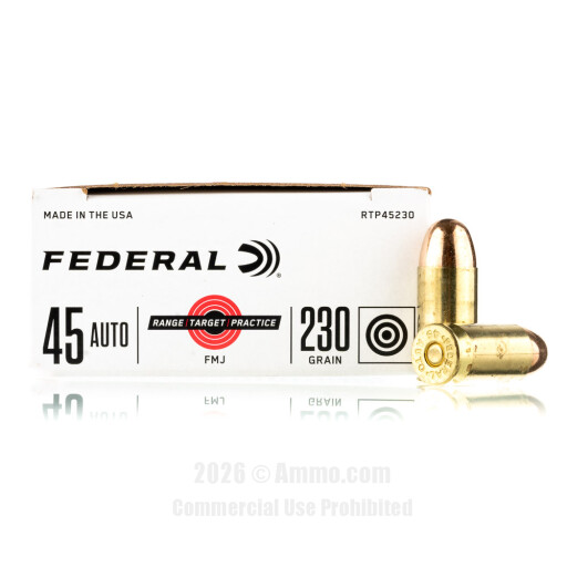 45 ACP/Auto Ammo - Federal Range Target Practice Ammo Federal Range Target Practice Ammo