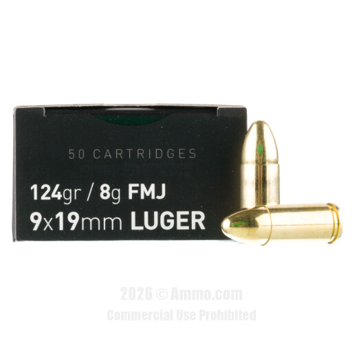 Igman 9mm Ammo - 1000 Rounds of 124 Grain FMJ Ammunition