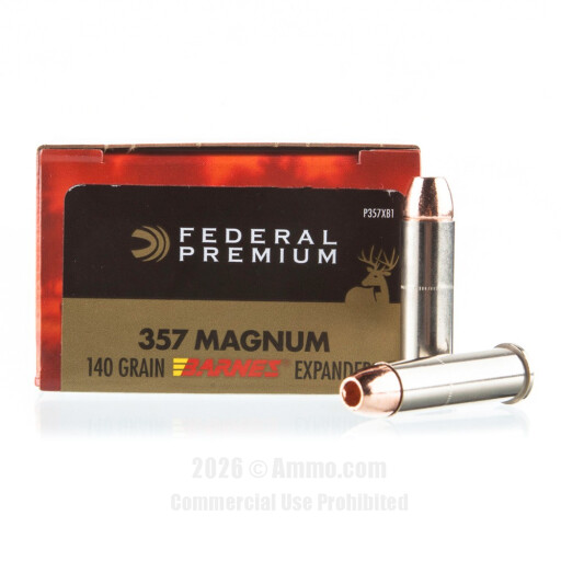 Federal Vital-Shok 357 Magnum Ammo - 20 Rounds of 140 Grain XPB HP...