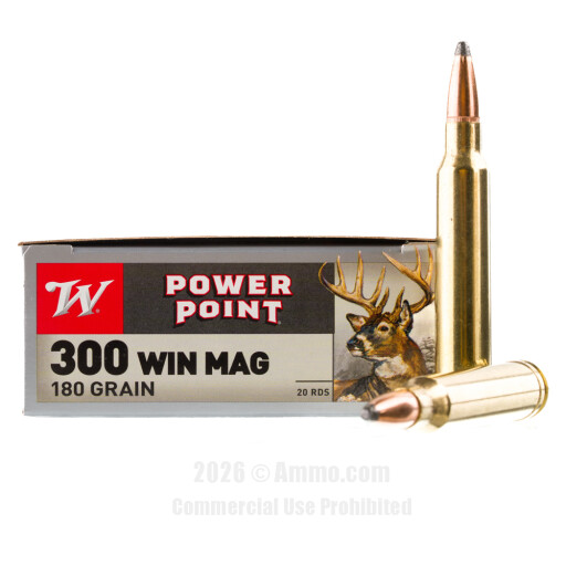 Winchester Super-X 300 Win Mag Ammo - 20 Rounds of 180 Grain PP...