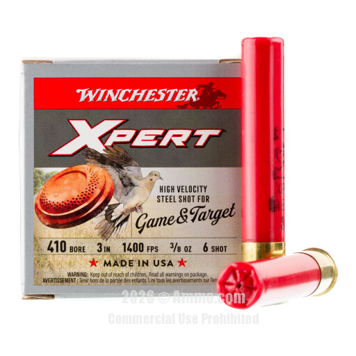 Winchester Super-X 410 Bore Ammo - 250 Rounds of 3" 3/8 oz. #6...