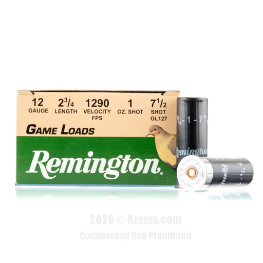 Remington 12 Gauge  Ammo - 25 Rounds of 1 oz. #7-1/2 Shot (Lead)...
