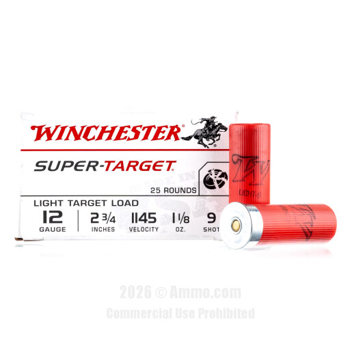 Winchester Super Target 12 ga Ammo - 250 Rounds of 1-1/8 oz. #9...