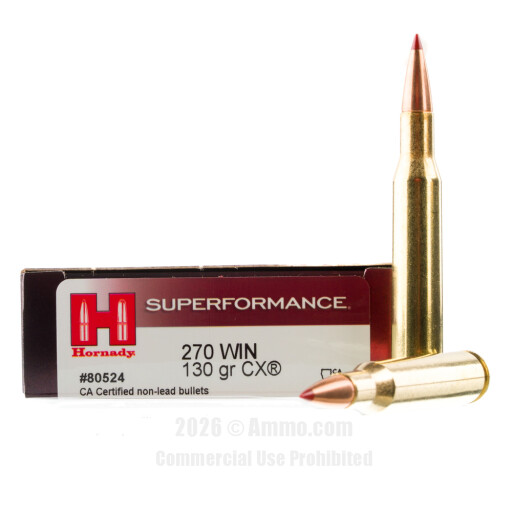 270 Win Ammo - Hornady Superformance Ammo CX Hornady Superformance CX Ammo