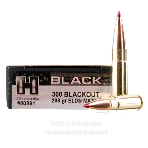 300 AAC Blackout Ammo - Hornady BLACK Ammo ELD Hornady BLACK ELD Ammo